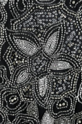 Lot 61 - A beaded black chiffon flapper dress, circa 1926
