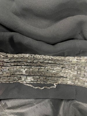 Lot 61 - A beaded black chiffon flapper dress, circa 1926