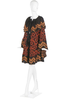 Lot 132 - A good Bill Gibb/Kaffe Fassett knitted wool cape-like jacket, 'Byzantine' collection, Autumn-Winter 1976-77