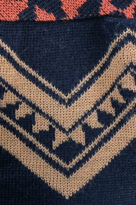 Lot 132 - A good Bill Gibb/Kaffe Fassett knitted wool cape-like jacket, 'Byzantine' collection, Autumn-Winter 1976-77