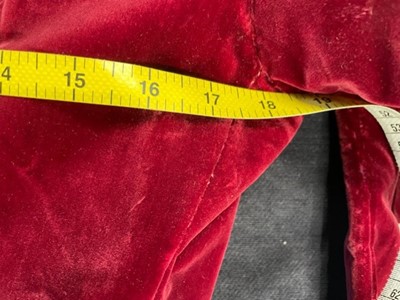 Lot 39 - A gentleman's embroidered crimson velvet court coat, late 19th century