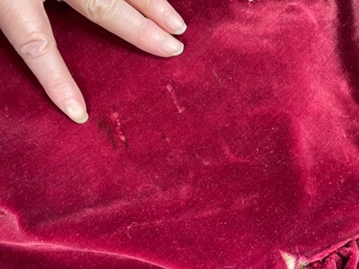 Lot 39 - A gentleman's embroidered crimson velvet court coat, late 19th century