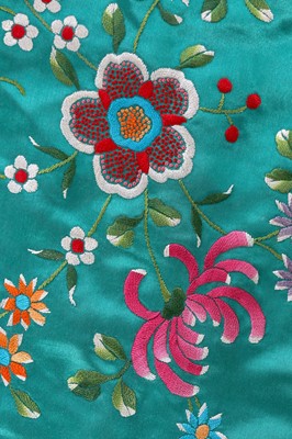 Lot 138 - A Thea Porter abaya/kaftan of magenta floral-printed chiffon, 1970s