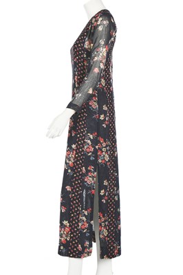 Lot 134 - A Thea Porter floral-printed cotton-gauze dress, 1971-72