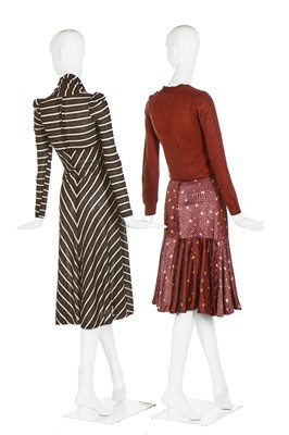 Lot 116 - A group of Biba clothing in mainly muted shades of brown, pink and blue, 1960s-70s
