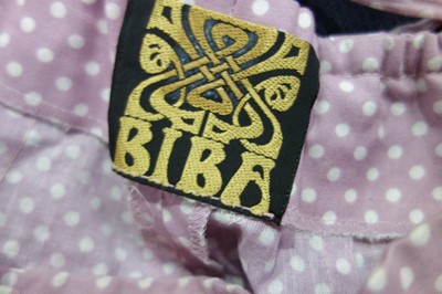 Lot 119 - A Biba pale lavender and white polka-dot cotton bikini, 1969