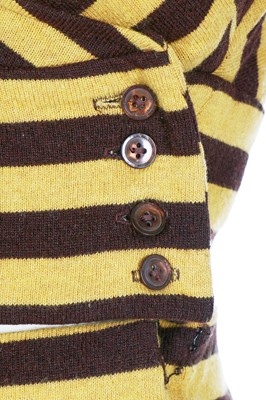 Lot 122 - A good Biba striped wool-jersey two-piece ensemble, early 1970s