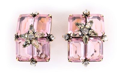 Lot 143 - A pair of Iradj Moini flower-shaped earrings...