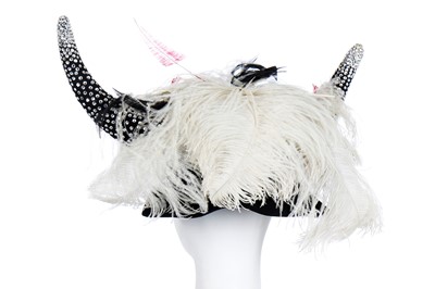 Lot 233 - A Vivienne Westwood felt hat with Swarovski crystal-covered horns, 2008