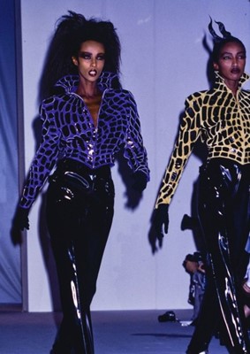 Lot 349 - A Thierry Mugler purple suede jacket, 'Les Infernales'/ 'She Devils' collection, Autumn-Winter 1988-89