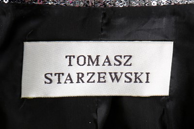 Lot 164 - A Tomasz Starzewski ombré sequined coat, 2000s