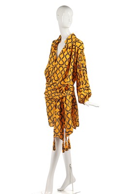 Lot 358 - A fine Westwood/McLaren squiggle print shirt and sash, 'Pirate' collection, Autumn-Winter 1981-82