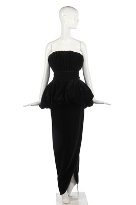 Lot 352 - An Antony Price black velvet evening gown, 1988