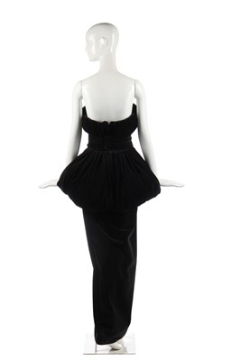 Lot 352 - An Antony Price black velvet evening gown, 1988