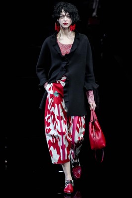 Lot 173 - A Tom Ford patchwork denim skirt, Autumn-Winter 2015