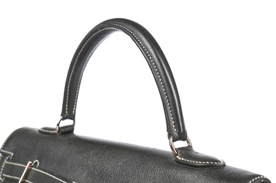 Lot 122 - An Hermès black Swift leather Kelly Flat 35, 2007