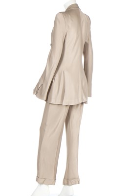 Lot 163 - A John Galliano grey satin trouser suit, 'Pin-Up, Misia Diva' collection, Spring-Summer 1995