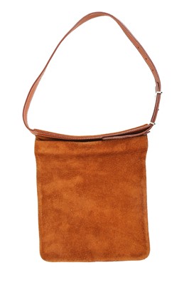 Lot 131 - An Hermès suede and leather belt-bag, 2000