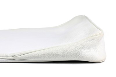Lot 126 - An Hermès white Fjord leather Massi bag, modern