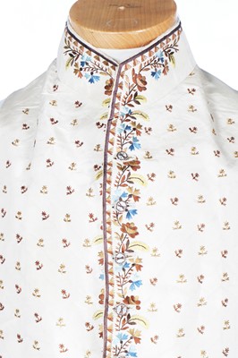 Lot 420 - A gentleman's embroidered silk waistcoat, 1830s