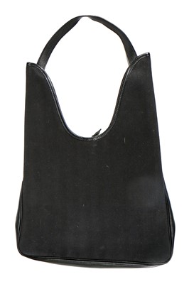 Lot 128 - An Hermès black canvas Massi bag, modern