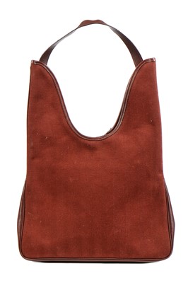 Lot 129 - An Hermès brown canvas Massi bag, modern