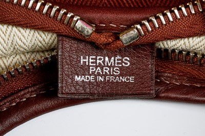 Lot 129 - An Hermès brown canvas Massi bag, modern