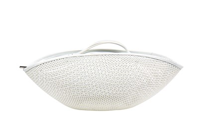 Lot 143 - An Issey Miyake futuristic white mesh handbag, modern