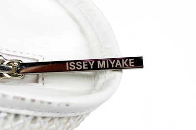 Lot 143 - An Issey Miyake futuristic white mesh handbag, modern