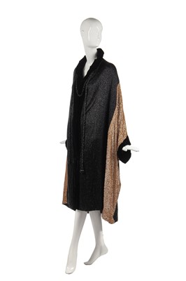 Lot 231 - A gold and black sequined opera coat, 1920s