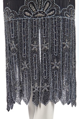 Lot 243 - A midnight blue chiffon flapper dress, 1926-28