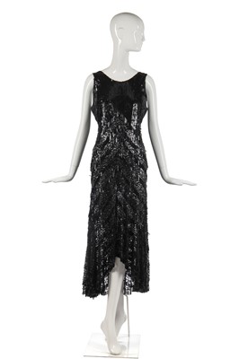 Lot 260 - A beaded and sequined tulle evening gown, circa 1930
