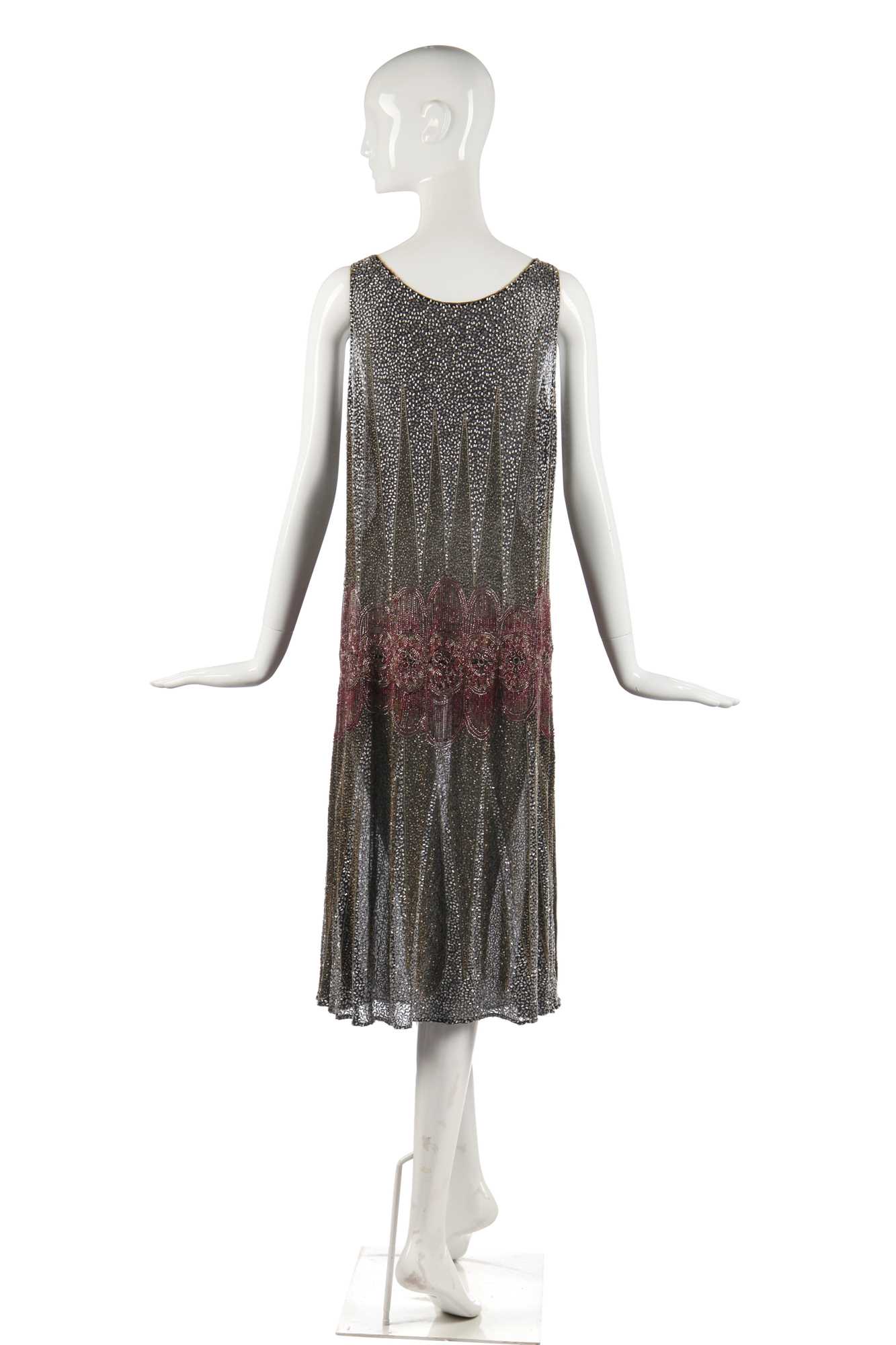 Lot 249 - A good beaded muslin flapper dress, late