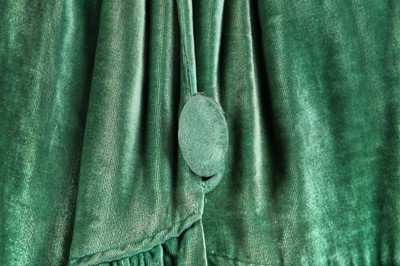 Lot 230 - A jade-green velvet opera coat, 1918-20