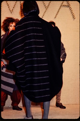 Lot 338 - A good Issey Miyake knitted wool cocoon-shaped coat, Autumn-Winter 1983-84