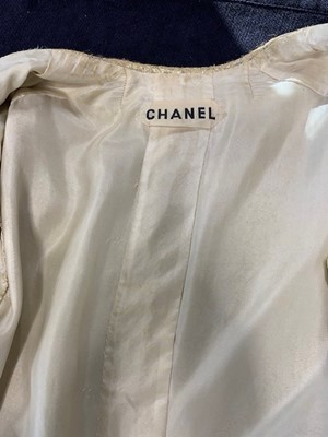 Lot 51 - A Chanel couture pale-gold brocaded jacket, 1969-70