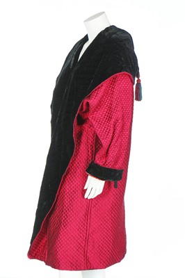Lot 231 - An Ungaro couture reversible cocoon-shaped evening coat, 1980s