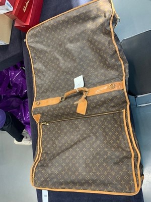 Lot 7 - A Louis Vuitton monogrammed canvas and leather suit carrier