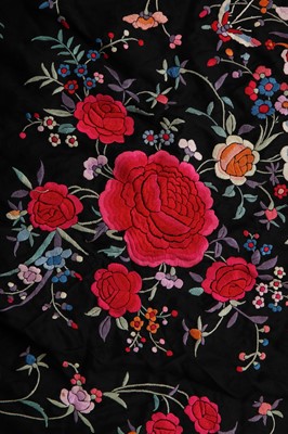 Lot 256 - A Cantonese embroidered shawl, Chinese, 1920s