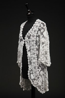 Lot 402 - An Irish crochet jacket, circa 1910