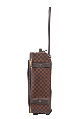 Lot 118 - A Louis Vuitton Pégase Damier Ebène canvas and leather suitcase