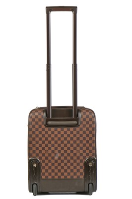 Lot 119 - A Louis Vuitton Pégase Damier Ebène canvas and leather suitcase, small