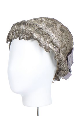 Lot 421 - A lavishly embroidered regional bonnet, German, late 19th century