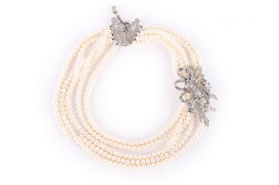 Lot 94 - A Simon Ju cultured Pearl necklace, modern,...