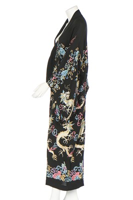 Lot 306 - Two embroidered kimonos/robes, Oriental embroidered for the European market, 1930s