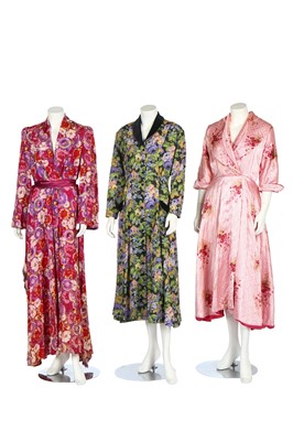 Lot 299 - A group of at-home robes, dressing gowns, kimono, dating from the 1940s