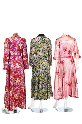 Lot 299 - A group of at-home robes, dressing gowns, kimono, dating from the 1940s