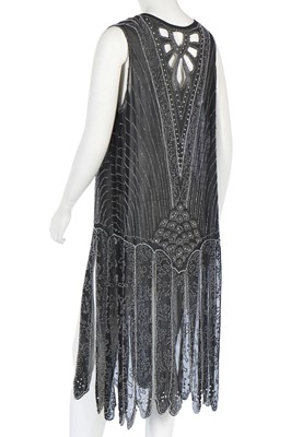 Lot 347 - A good beaded black chiffon flapper dress, 1926-28