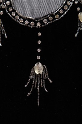 Lot 389 - A black velvet flapper dress, circa 1925