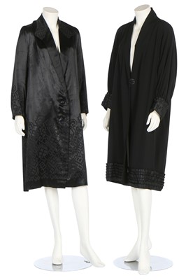 Lot 360 - Two black coats, 1920s